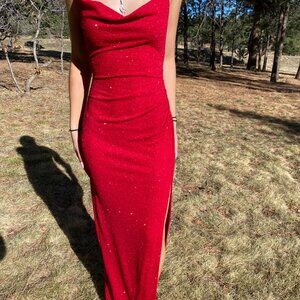 Sparkly Red Prom Dress
